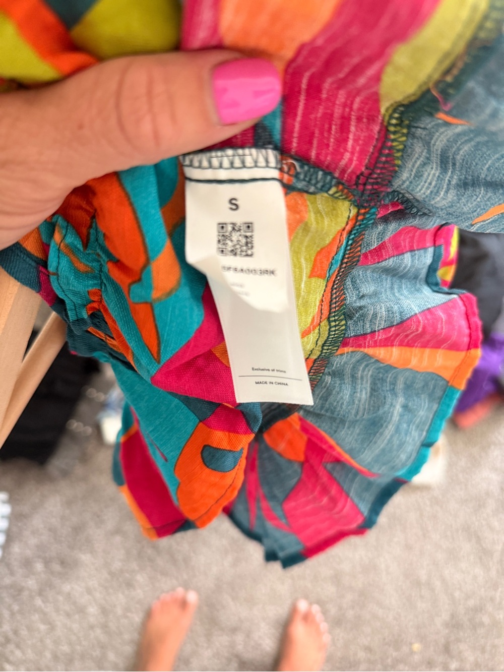 Cupshe Teal Multicolor Sleeveless Tiered Midi Dress - Picture 4 of 4